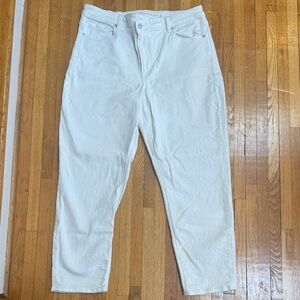 American Eagle Outfitters White Straight-Leg Jeans